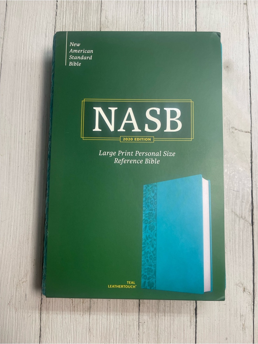 NASB Large Print Personal Size Reference Bible, Teal LeatherTouch by Holman...